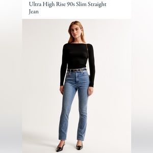 Abercrombie ultra high rise 90s slim straight size 29/8